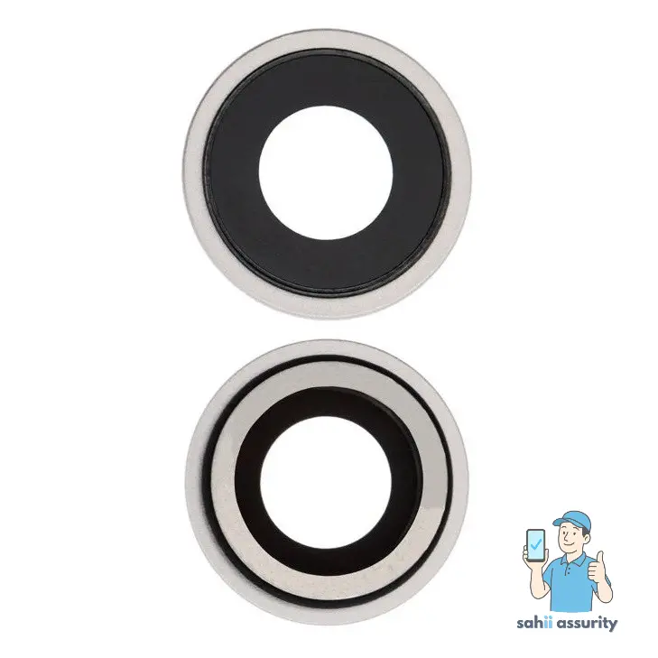 Camera Lens Glass with Frame for Apple iPhone 12 White thumbnail